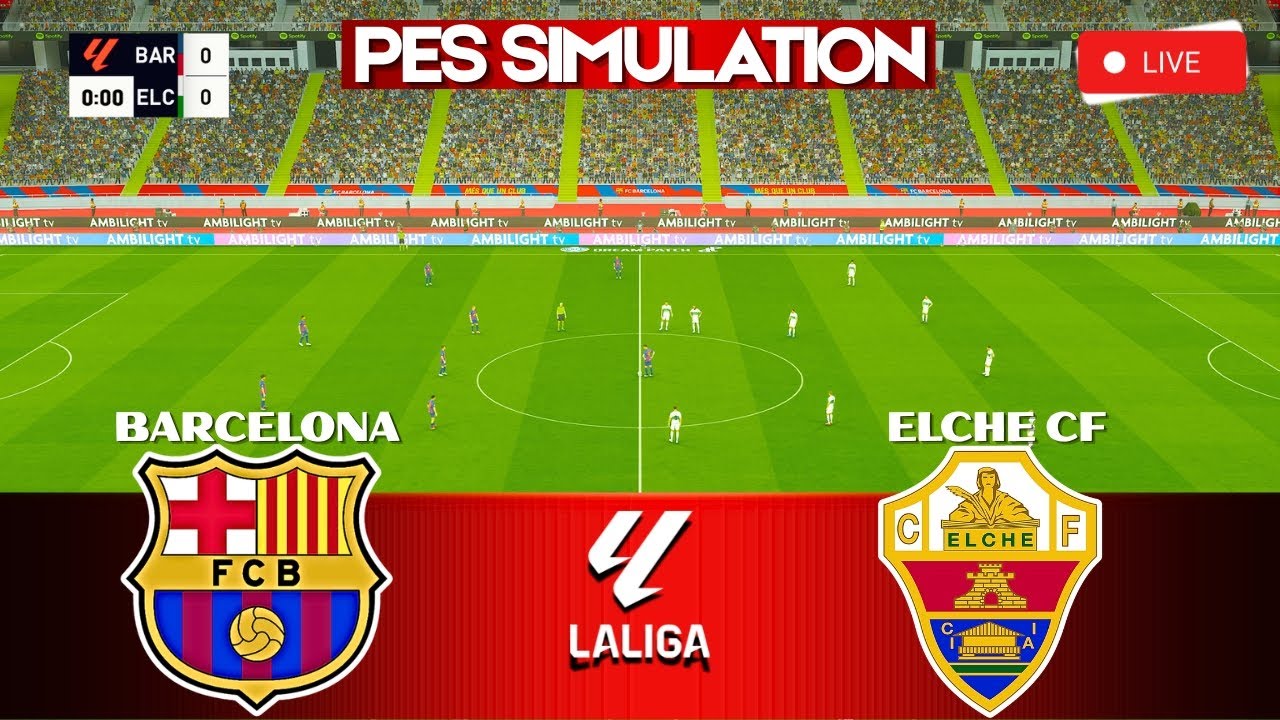Barcelona vs Elche CF | La Liga 2025/26 Full Match - Exciting PES 21 Gameplay ⚽