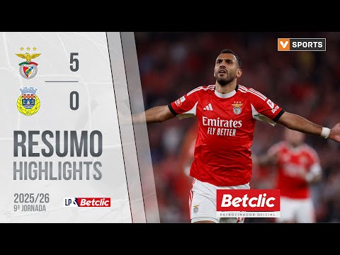 Resumo: Benfica 5-0 Arouca (Liga 25/26 #9)