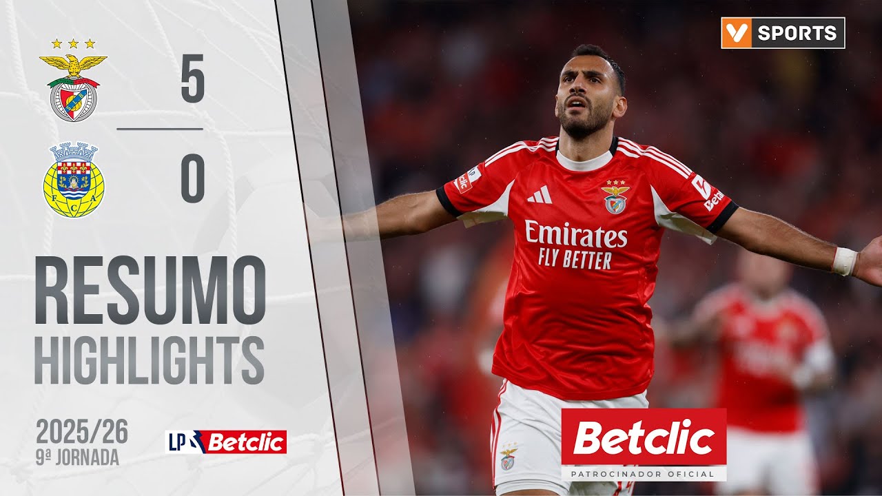 Benfica Domina com Vitória de 5-0 sobre Arouca na Liga 2025/26 ⚽