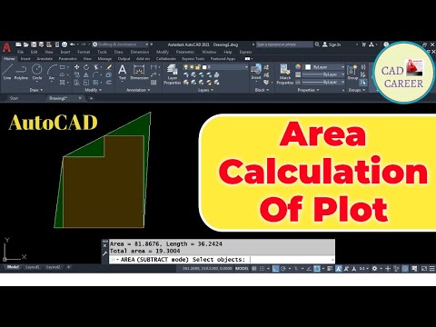 Area command in Autocad || How to calculate Area of any object in autocad || cad career