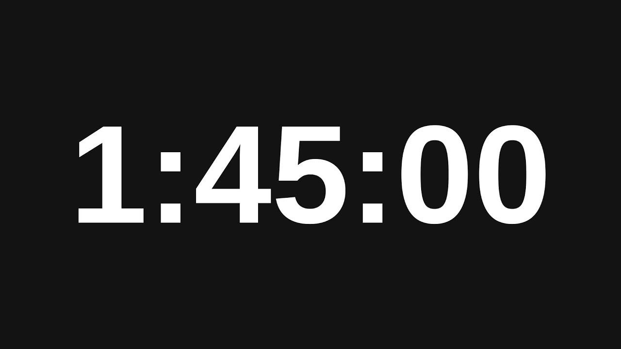 1h 45m Countdown Timer with Alarm ⏰