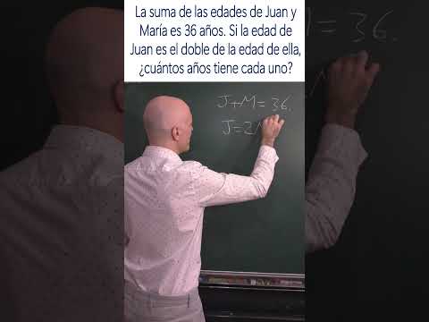 PROBLEMA DE EDADES. Halla las edades de Juan y María