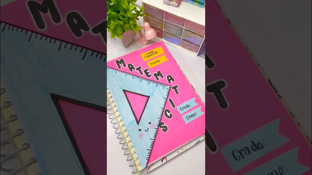 Portada Creativa para Matemáticas ✏️ | Ideas de Lettering y Apuntes Bonitos
