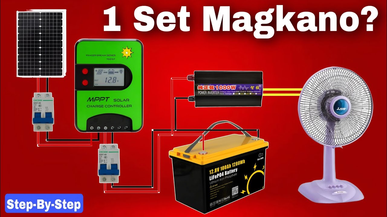 Simple Solar Setup 100ah 12v battery for Beginners