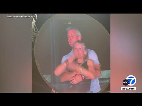 Coldplay concert 'kiss cam' moment goes viral when Chris Martin jokes about an affair