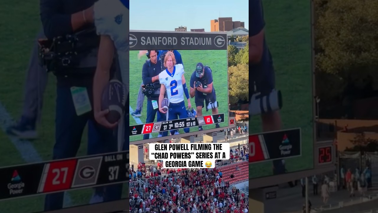 Fans Boo Glen Powell & Team During Behind-the-Scenes of Chad Powers Filming 😅