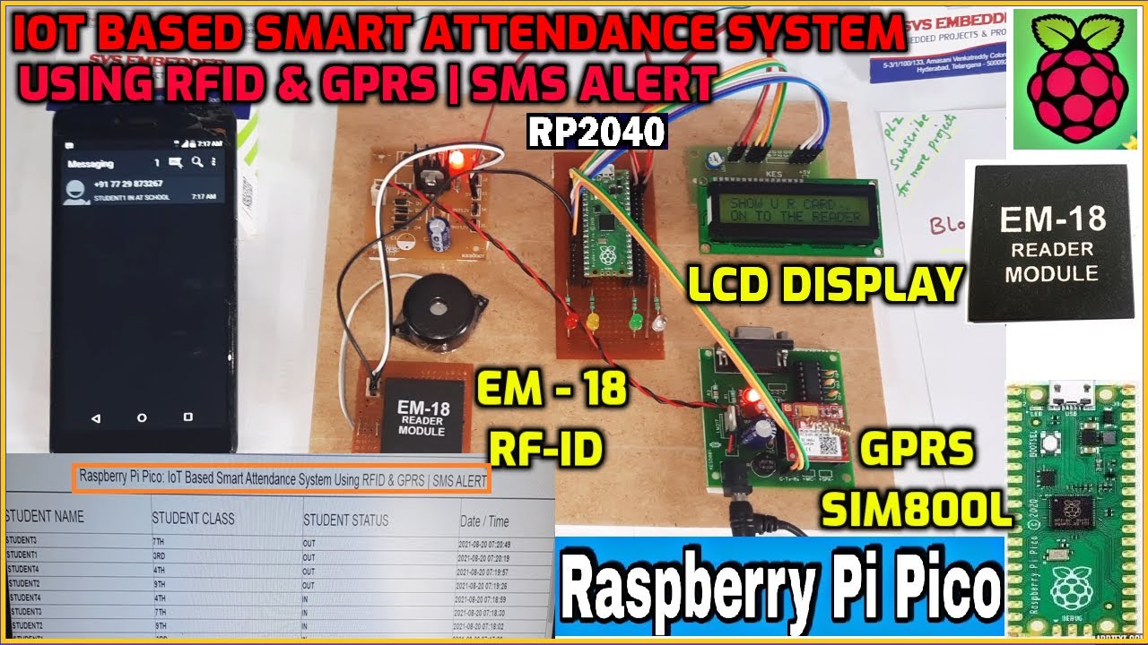 Raspberry Pi Pico IoT Smart Attendance with RFID & GPRS