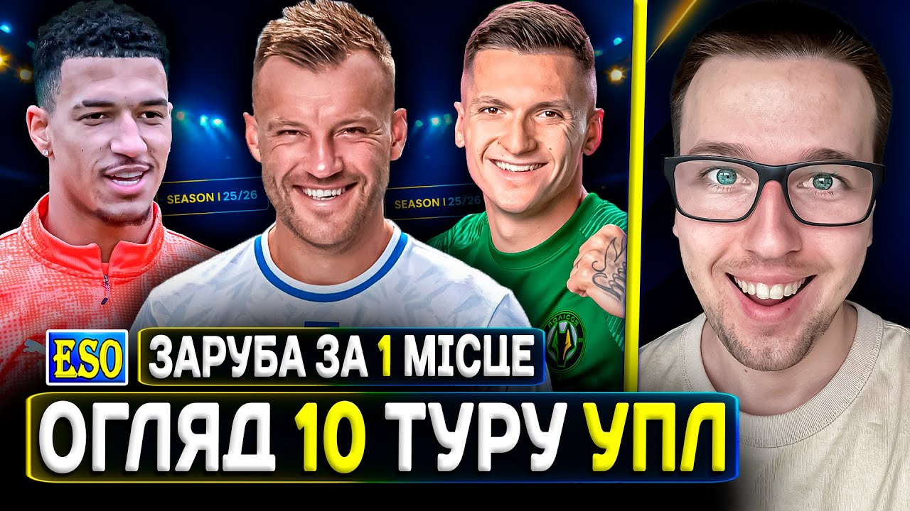 Огляд 10 туру УПЛ 25/26: повернення Динамо та Шахтар, боротьба ЛНЗ, Колос і Карпати