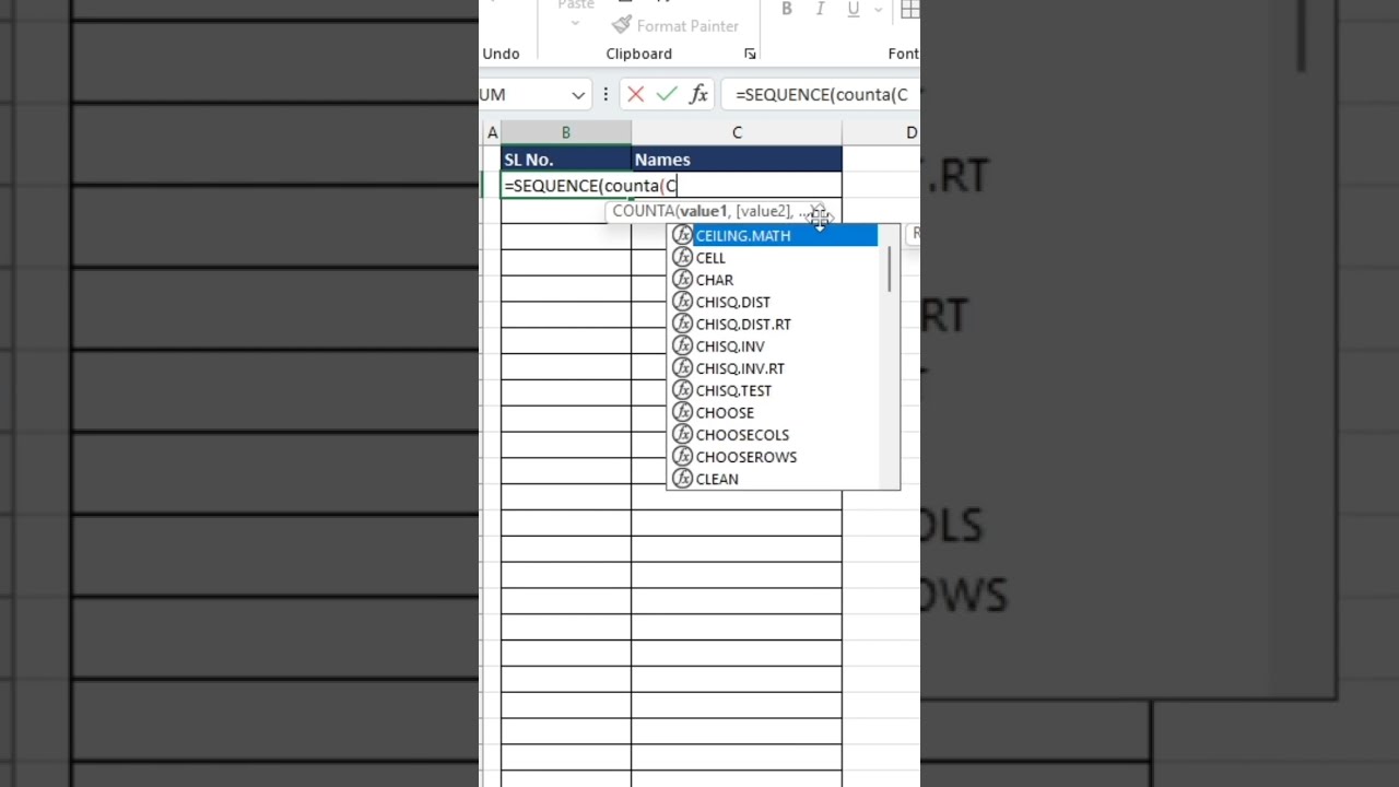 Create Dynamic Serial Numbers in Excel in 30 Secs 📊