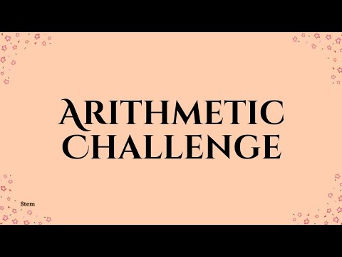 ARITHMETIC CHALLENGE | ADDITION, SUBTRACTION, MULTIPLICATION & DIVISION | SPEED MATH