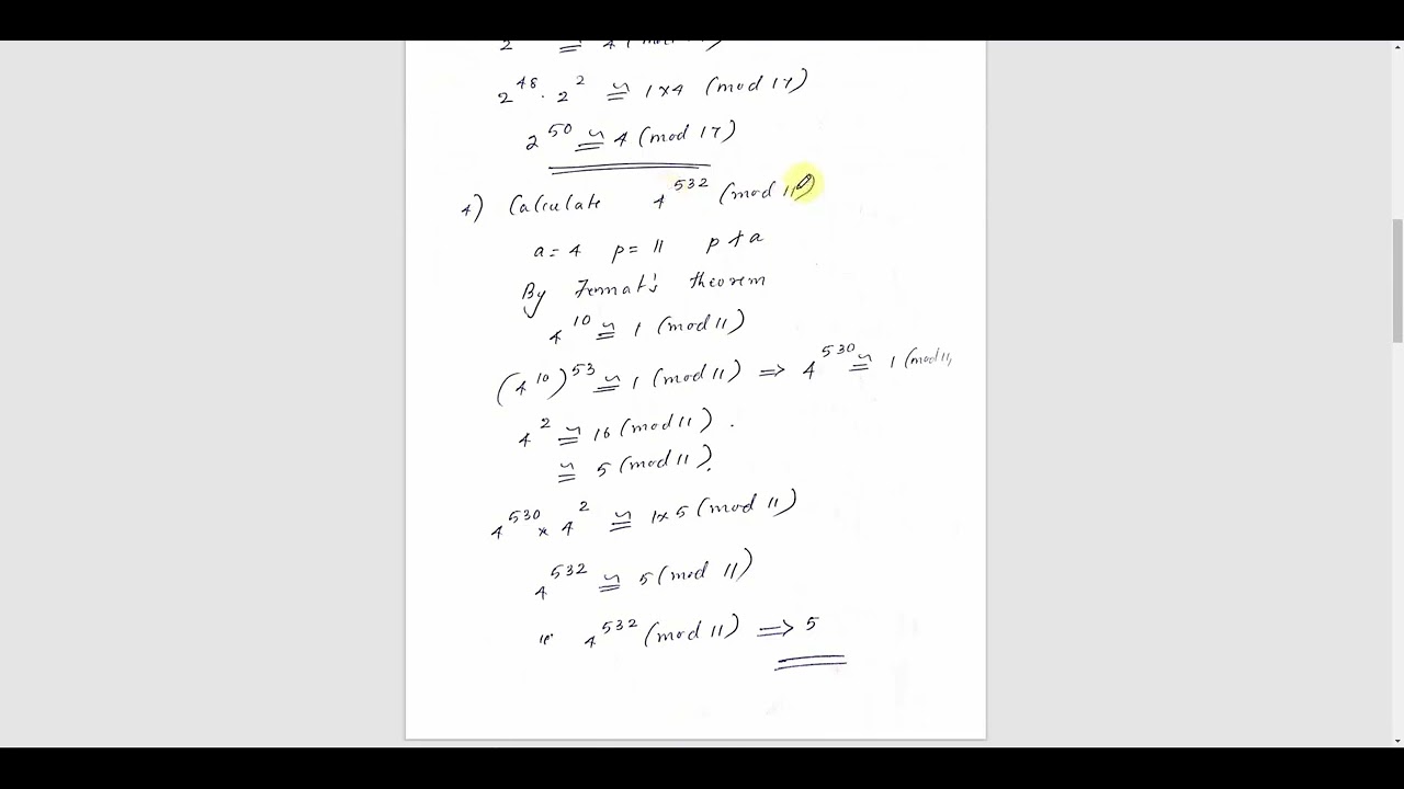 Master Fermat's Theorem with Practice Problems – KTU CST332 Foundations of Security 🔐