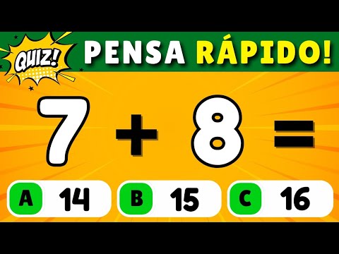 🚨 Quiz de Matemática com Adição #2 [SERÁ QUE VOCÊ CONSEGUE ACERTAR TODAS]