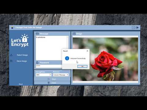 (Encryption & Steganography) C# Application To Encrypt And Hide Message Into Image