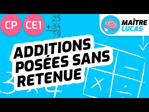 Les additions en ligne et additions posées sans retenue CP - CE1 - Cycle 2 - Maths - Mathématiques