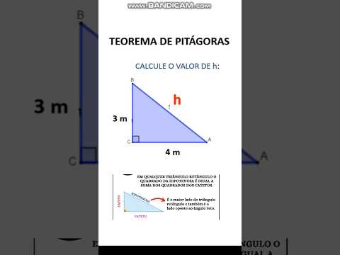 Minuto Encceja - Matemática - Teorema de Pitágoras - Aprenda e Revise #encceja #matematica