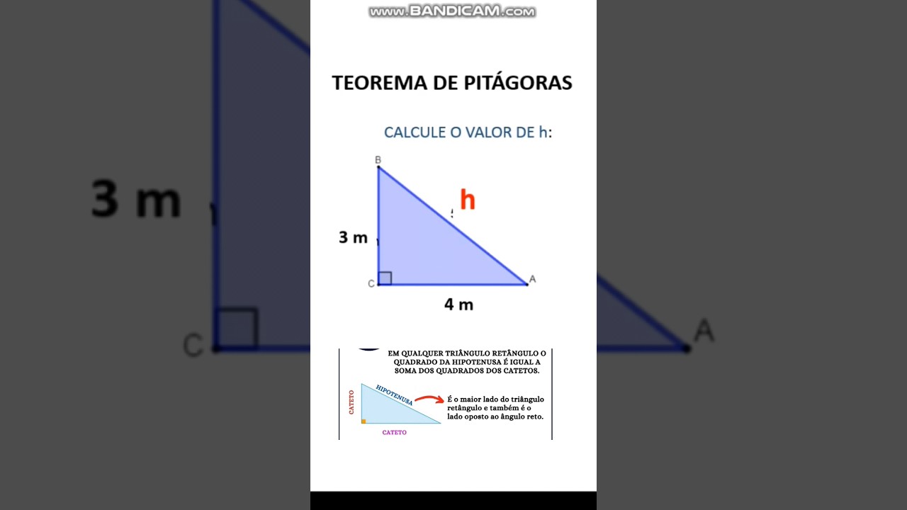 Minuto Encceja: Teorema de Pitágoras para Matematica 📐