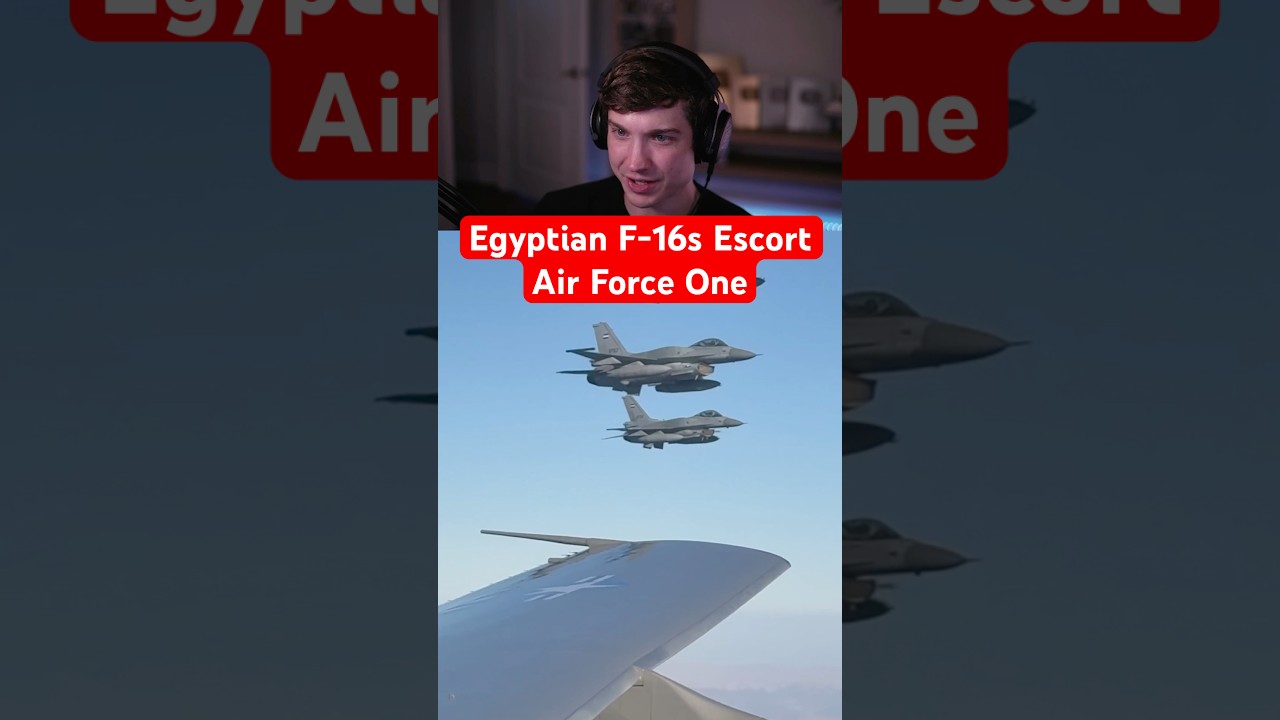 Egyptian F-16s Escort Air Force One During Diplomatic Flight ✈️