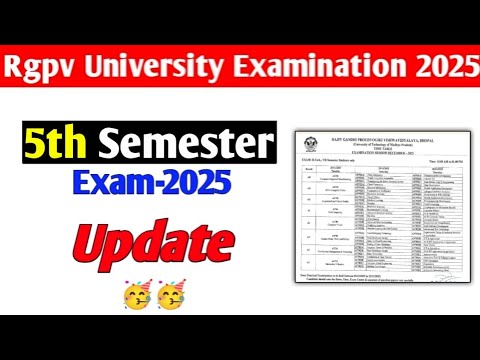 RGPV 5th Semester Exam Update 2025 📝