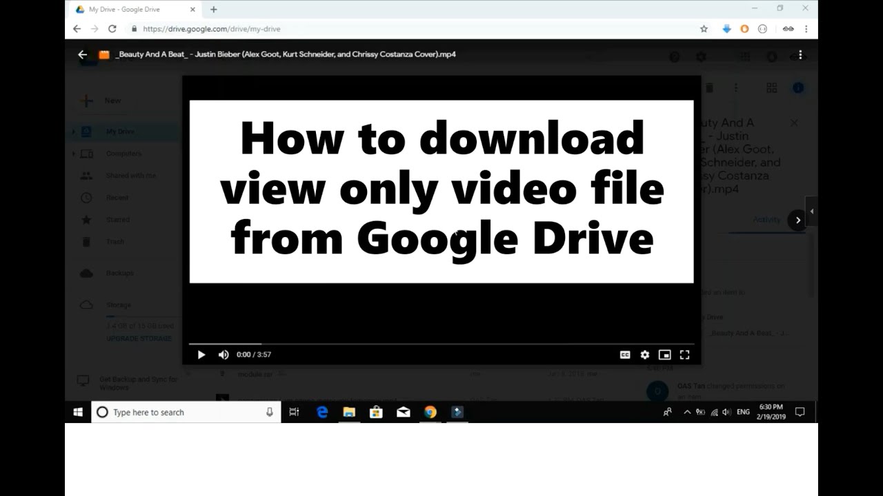 How to Download View-Only Video Files from Google Drive (2019 Tutorial)