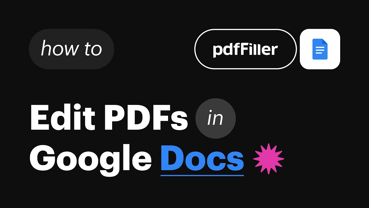 Convert Google Docs Documents into Fillable PDFs with pdfFiller