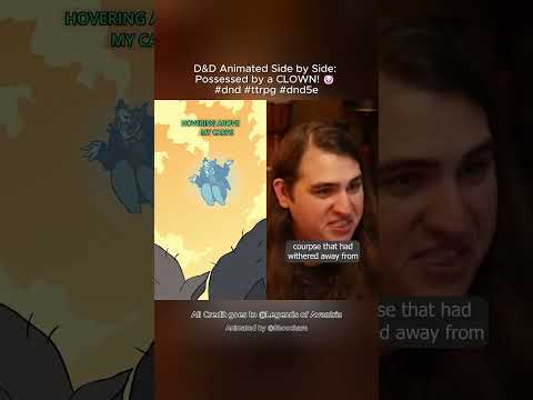 D&D Animated Side by Side: Possessed by a CLOWN! 🤡 #dnd #ttrpg #dnd5e