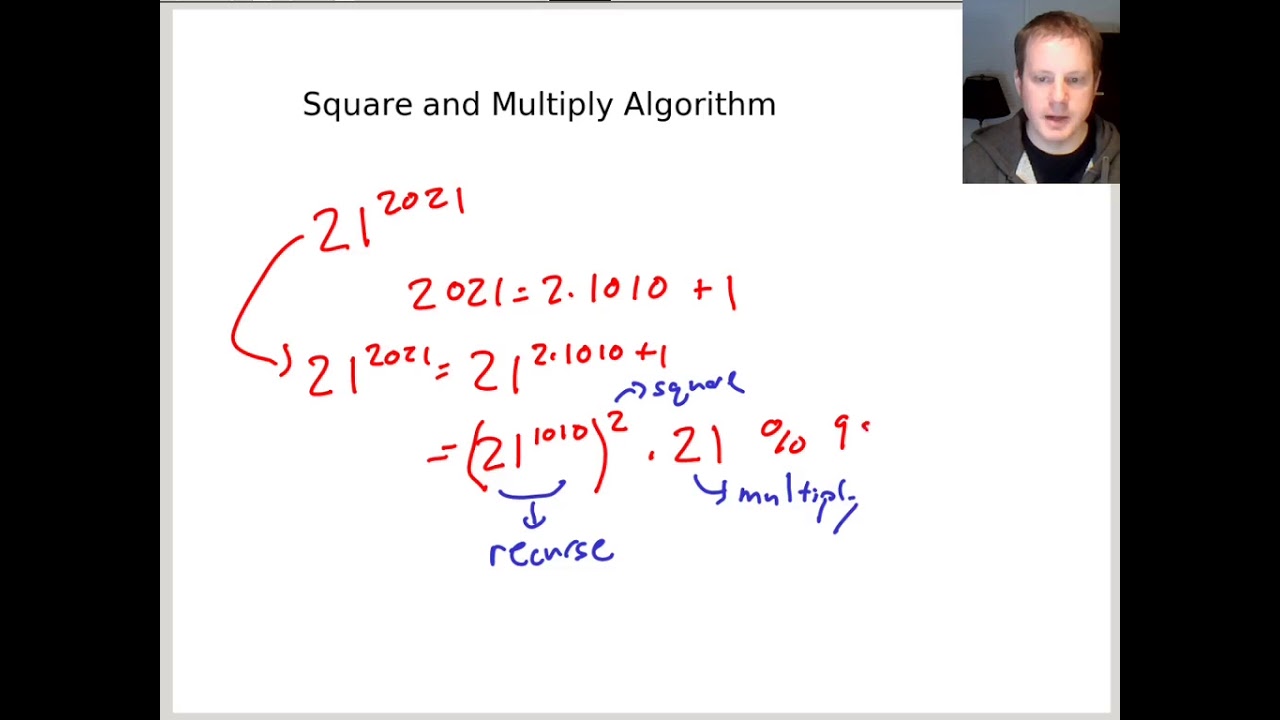 RSA Encryption Explained: 4 Modular Exponentiation Algorithms (Unit 3 Class 13)