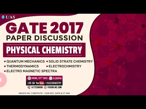GATE 2017 Physical Chemistry Solved Paper