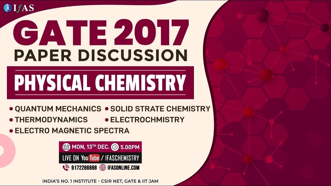 GATE 2017 Physical Chemistry Solved Paper 📚 | Expert Analysis & Tips