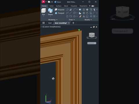 Door Mouldings In AutoCAD #shorts #autocad #3dmodeling #cad #3d #designgorhythm