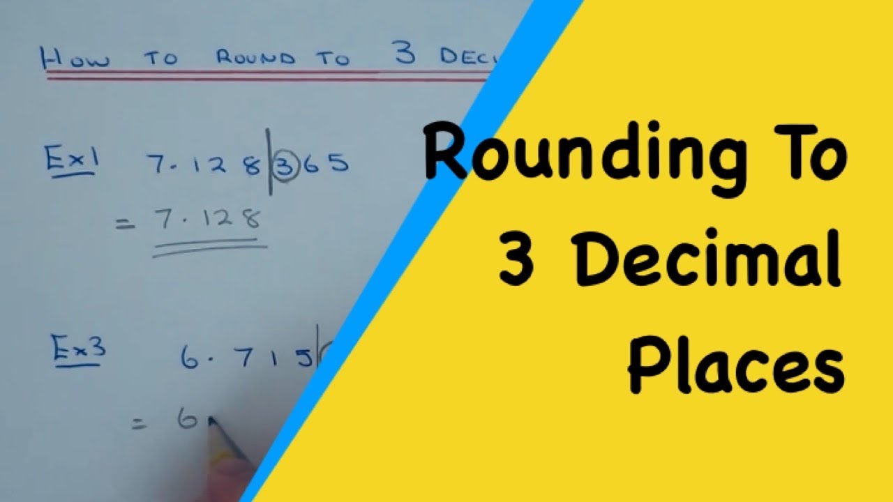Rounding Numbers to 3 Decimal Places ✨