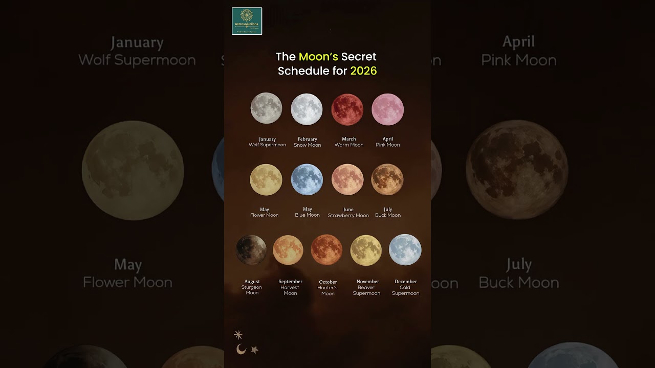Full Moon 2026 Schedule & Lunar Calendar 🌕