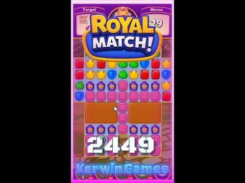 Royal Match Level 2449 - Super Hard Level - No Boosters Gameplay