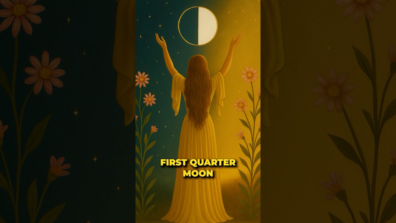 First Quarter Moon: Time to Act and Decide 🌗