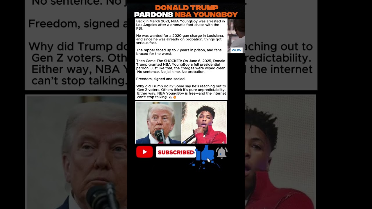 Trump's Controversial Pardon of NBA YoungBoy 😱