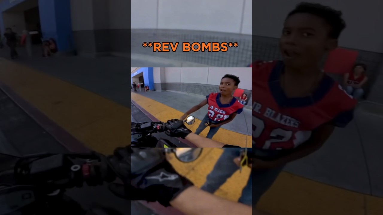 Kid Revvs Motorcycle, Biker's Surprising Reaction 🚴‍♂️