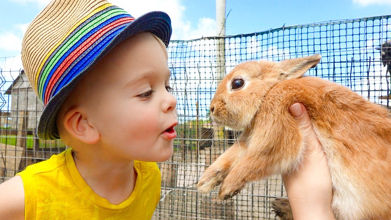 Vlad e Niki Divertem-se Alimentando Animais na Fazenda 🐾