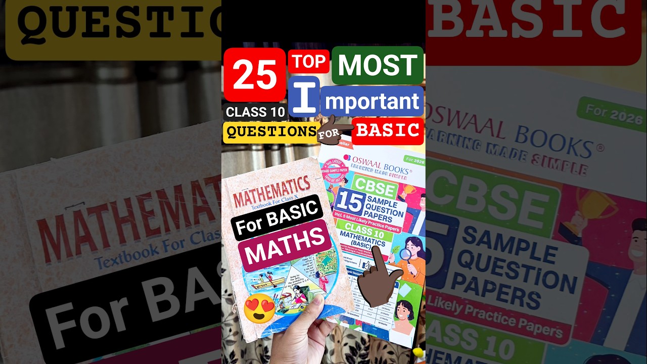 Top 25 Key Questions for Class 10 Maths Ch 1-5đ„