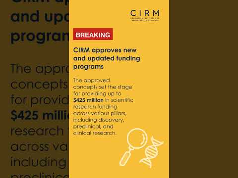 CIRM’s board approved new and amended funding programs to advance stem cell & gene therapy research
