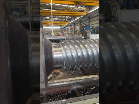 Giant Lathe in Action: Machining Massive Parts