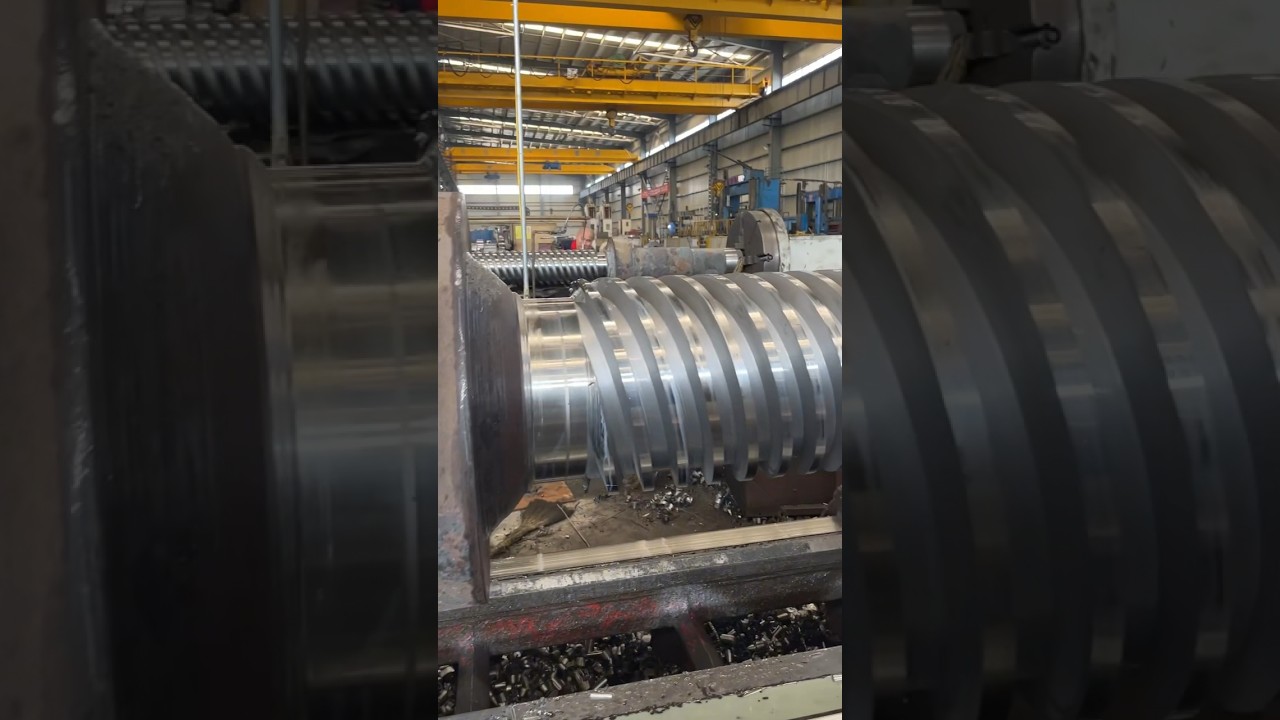 Watch a Massive Lathe Turn Giant Metal Parts into Precision Pieces 🏭
