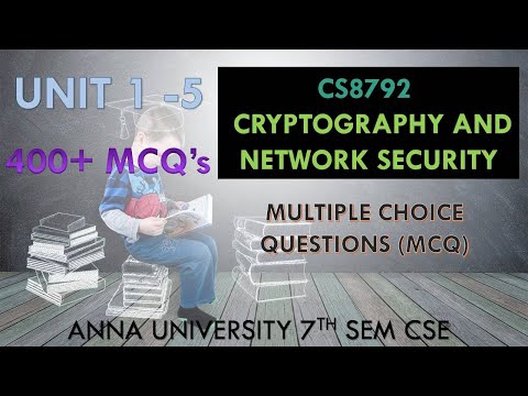 #CS8792 | #MCQs |#CNS | #MultipleChoiceQuestions | #Anna University - CS8792 - 7th Sem CSE| Abisha