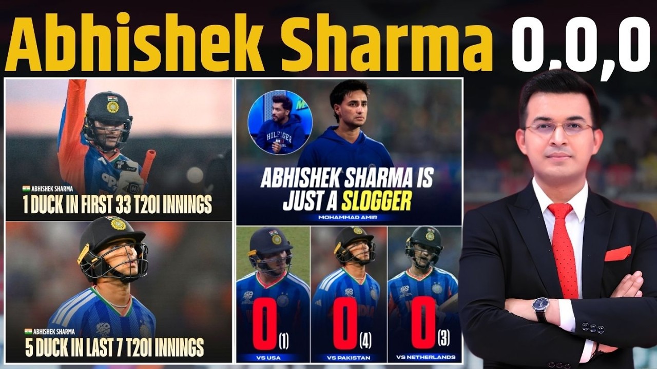 0, Abhishek Sharma Ties Record for Most Ducks in T20 World Cup 🏏