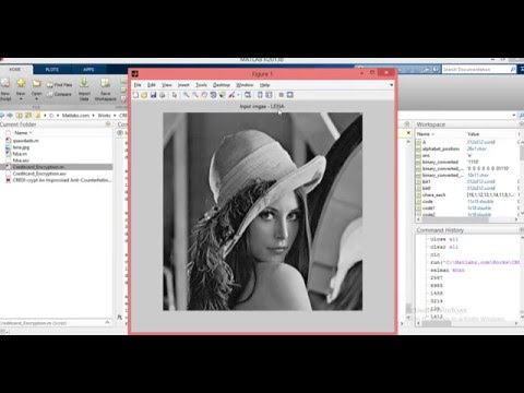 Creditcard encryption into image Matlab code