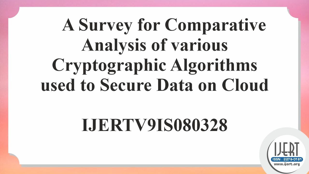 Comprehensive Review of Cryptographic Algorithms for Cloud Data Security π