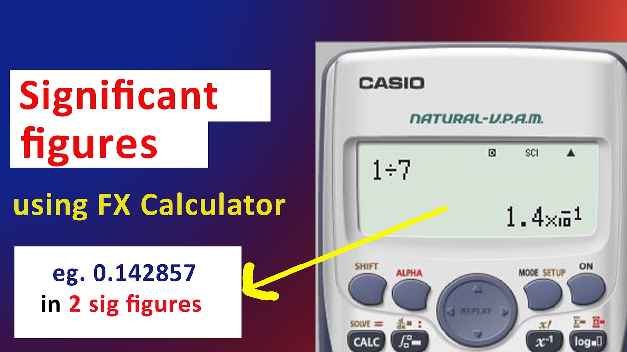 Using Casio FX Calculator for Significant Figures