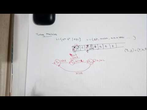 TOC Lec 39-Turing machine for language contains n number of a's followed by n number of b's
