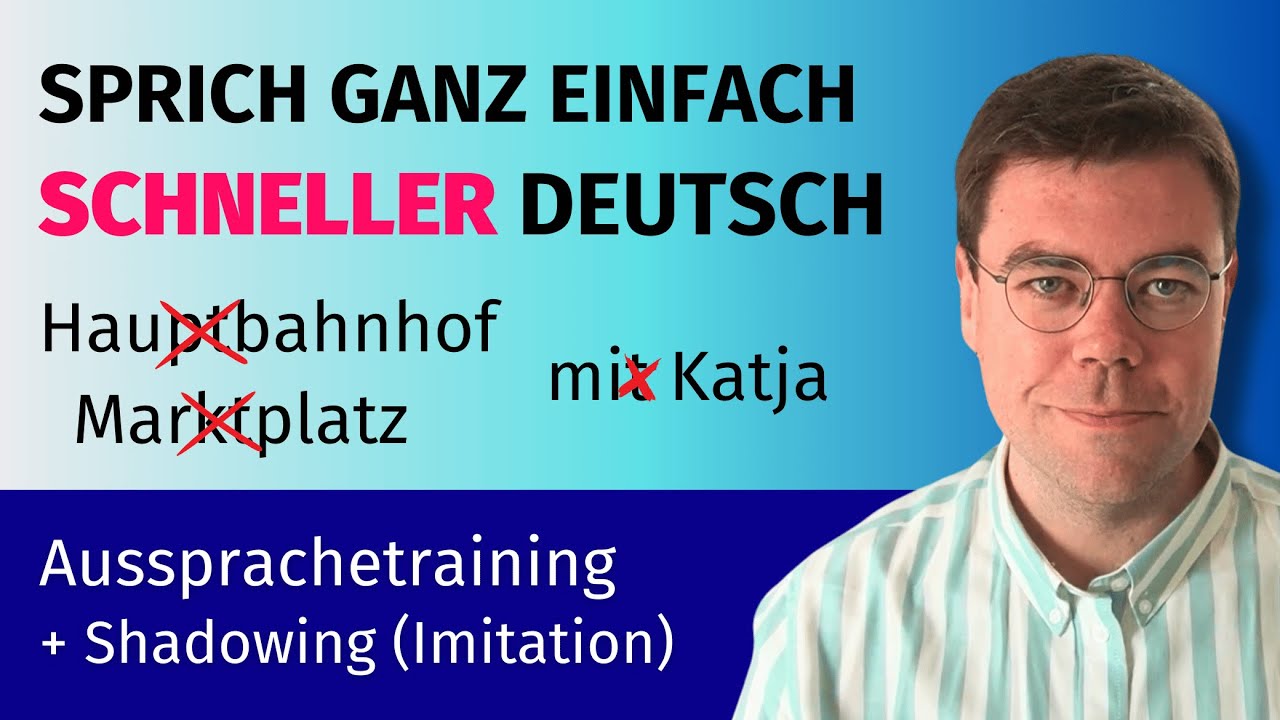 Richtig Deutsch sprechen - Fließende Aussprache von Wörtern mit Konsonanten (mit Shadowing)