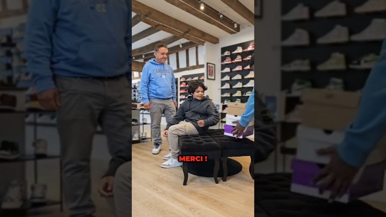 À 10 ans, il choisit sa paire de sneakers préférée 👟