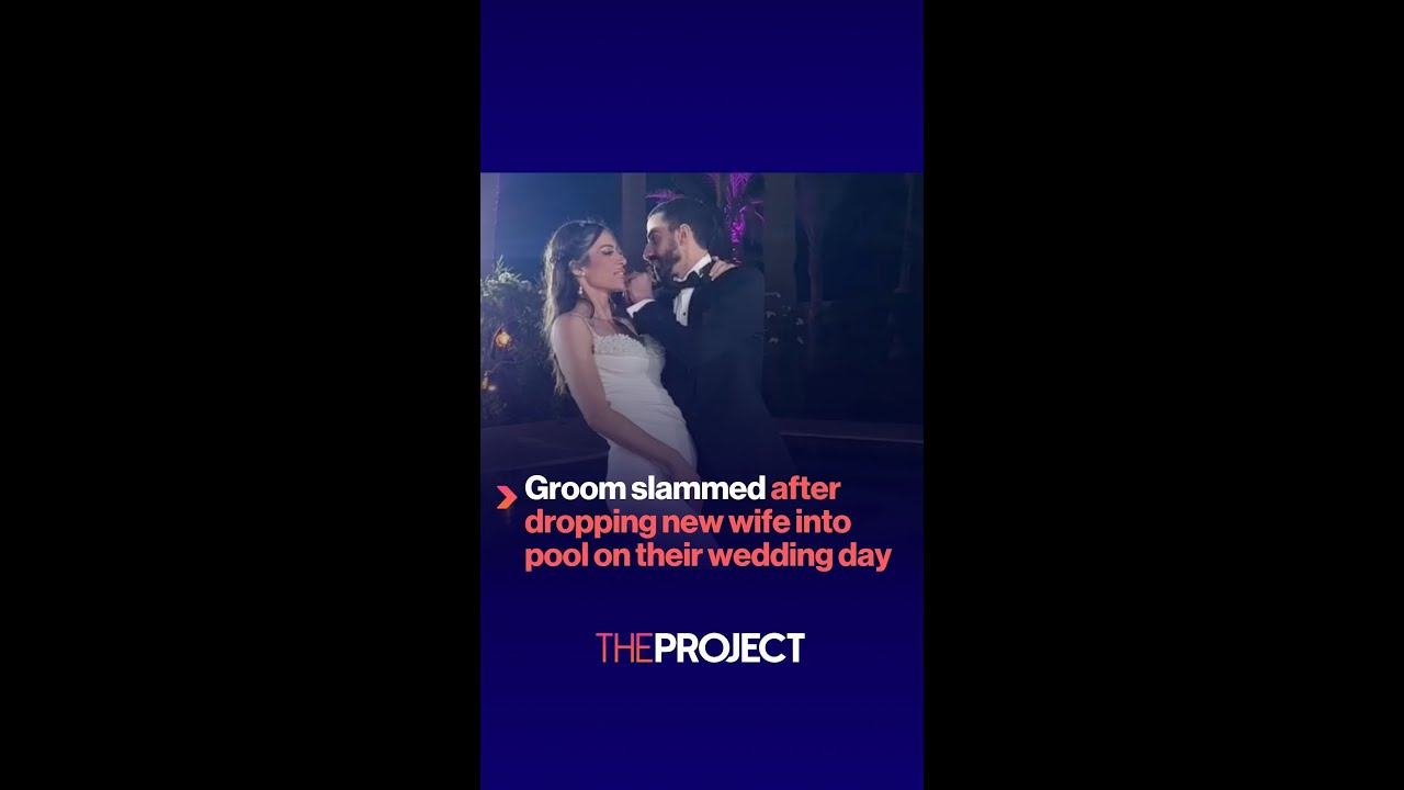 Groom Drops Wife in Pool on Wedding Day 💦