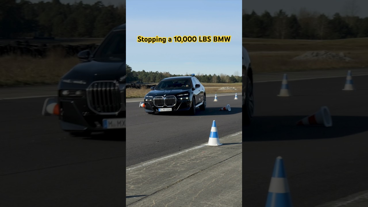 Braking a 10,000 lbs Bulletproof BMW 7 Series 🚗
